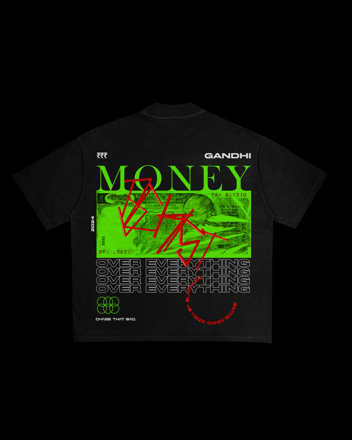 Gandhi Money Black Tee